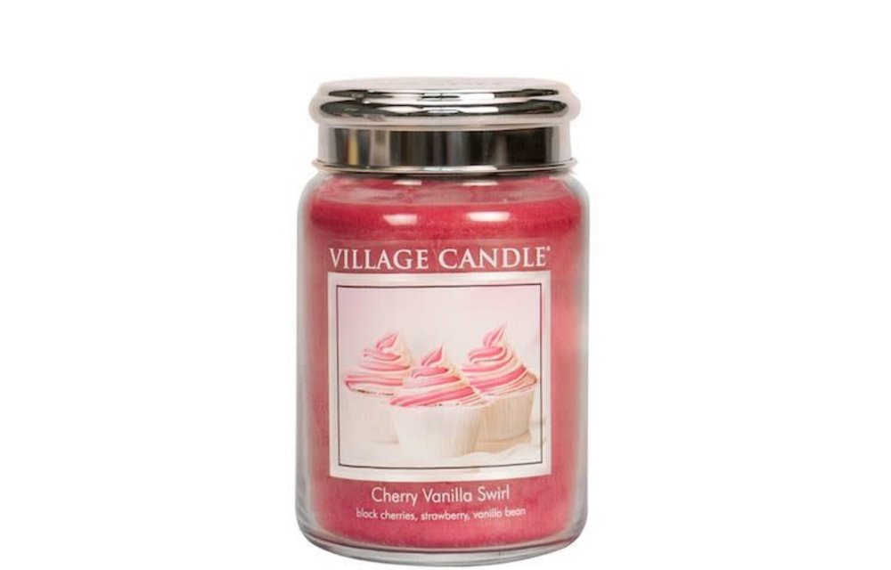 LARGE CANDLE - CHERRY VANILLA SWIRL