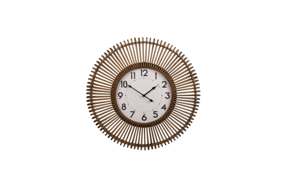 KLOK ROND "DIANNE" NATUREL RIET 76X76X4.5CM