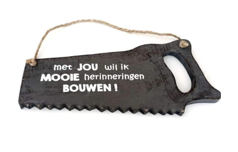 ZAAG 32CM HERINNERINGEN BOUWEN ANTIQUE GREY