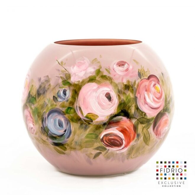 BOLVASE D40 ROSES HANDPAINTED