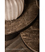 Bregt coffeetable high brown marble darkbrown base
