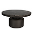 Bregt coffeetable high brown marble darkbrown base
