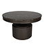 Bregt coffeetable low brown marble dark brown base