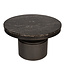 Bregt coffeetable low brown marble dark brown base