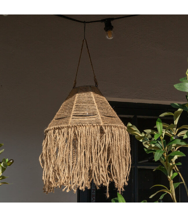 Hanglamp LED solar ro Tobias naturel
