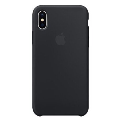 Apple iPhone X Silicone Back Cover Zwart