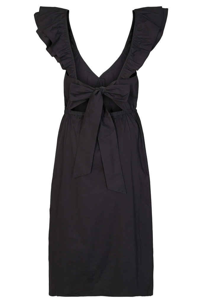 designers remix Ruffled Black Dress