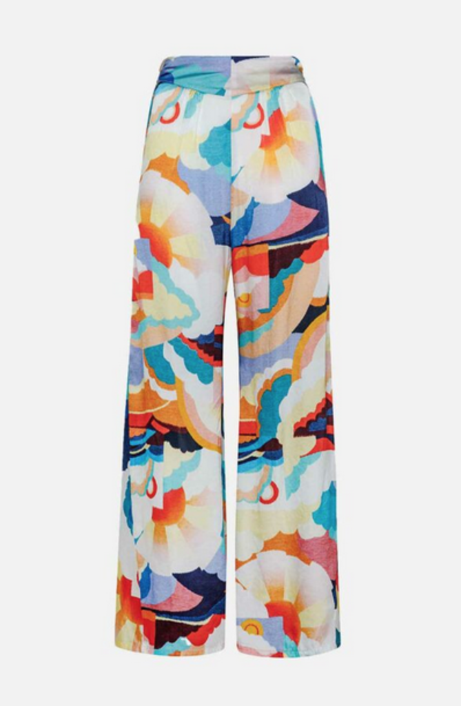 Silk Blend Printed Trousers