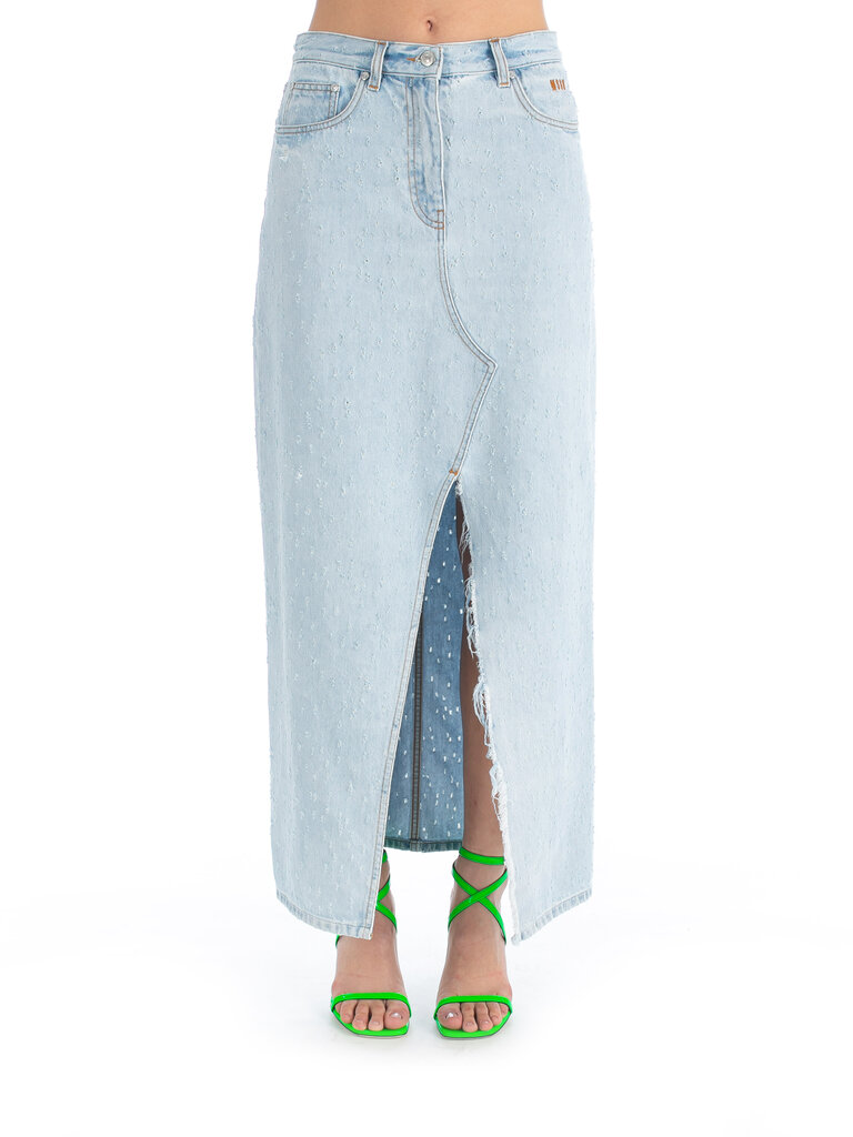 MSGM Light Denim Skirt