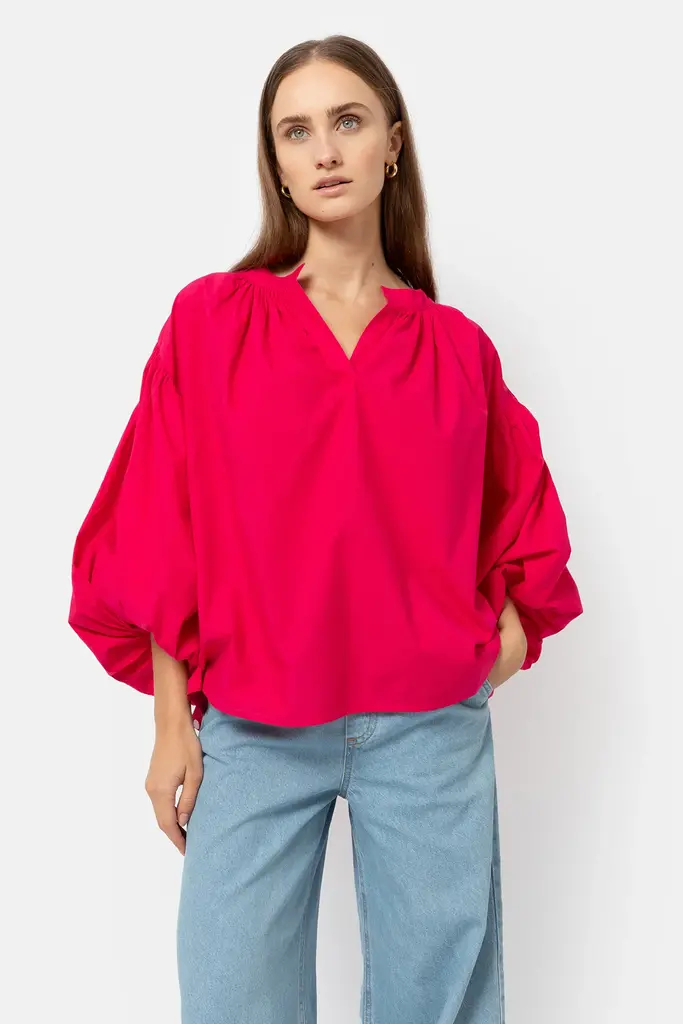 Pink Poplin Top