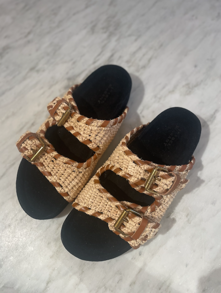 Raffia sandals