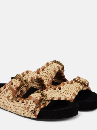 Raffia sandals