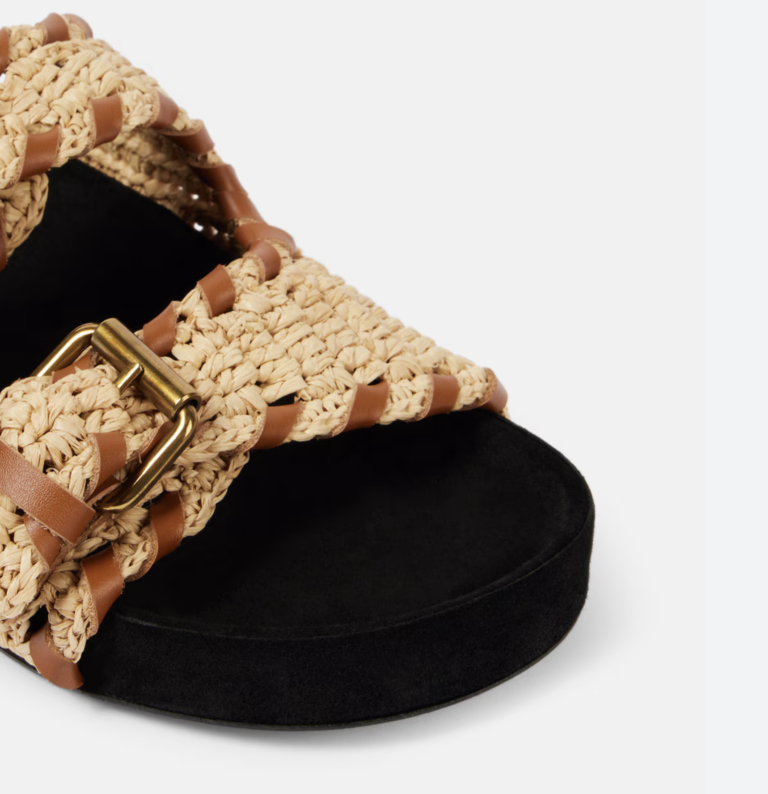Raffia sandals