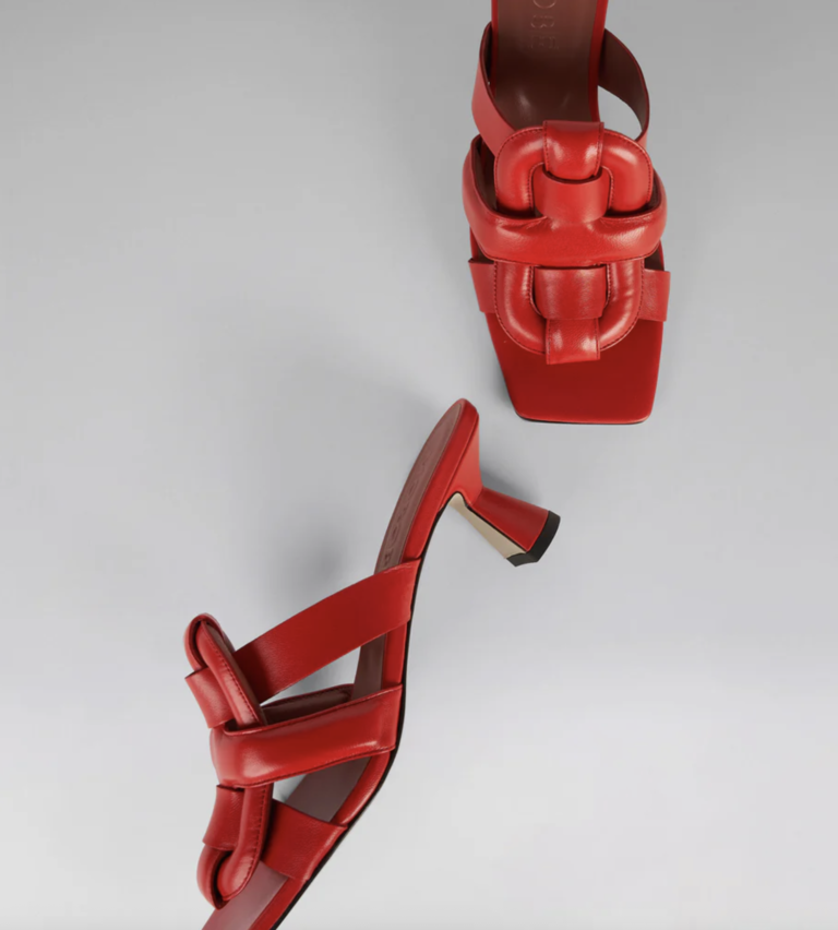 Red Mid Heels