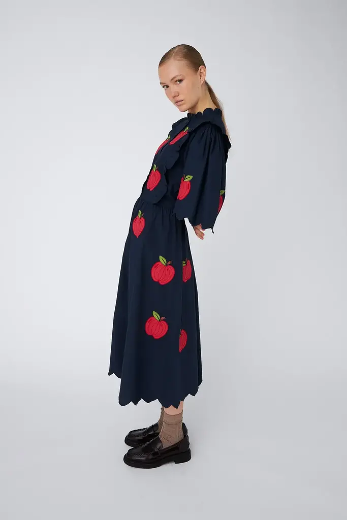 Stella Nova Embroidered Cotton Midi Dress