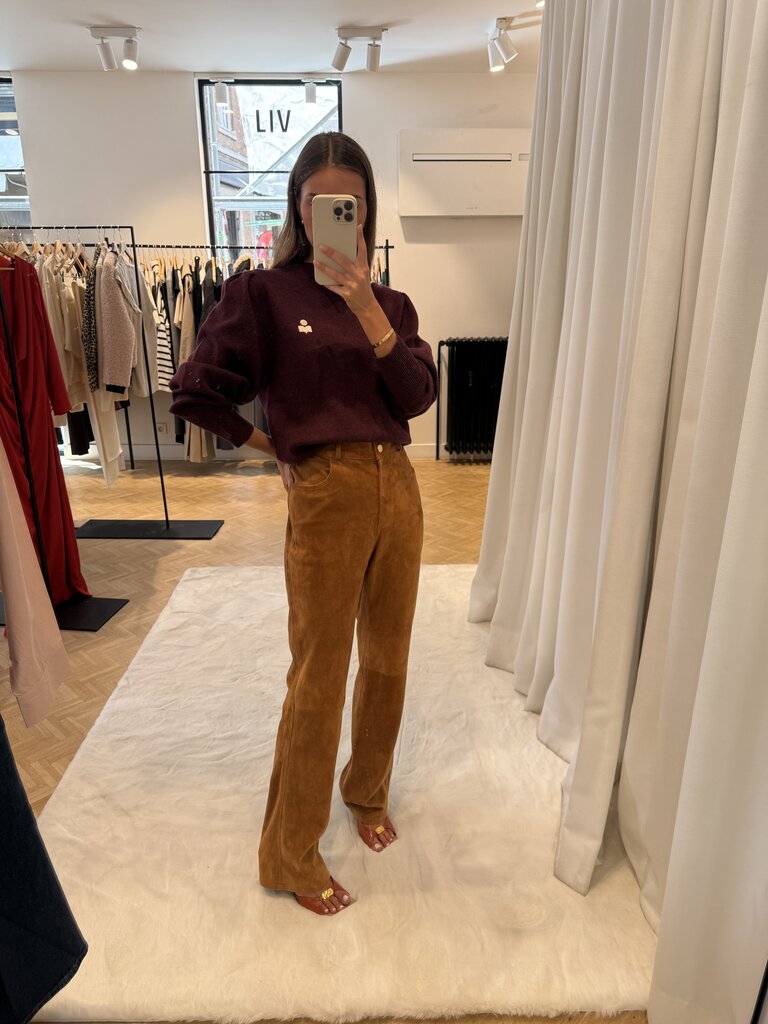 Burgundy knit