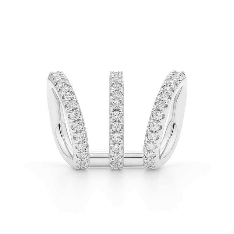 Billion Avenue Trio diamond earcuff