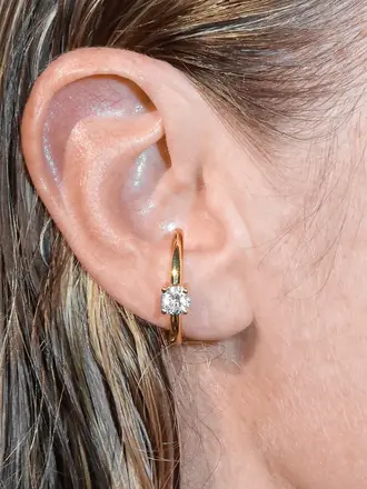 Billion Avenue Solitaire moon earstud