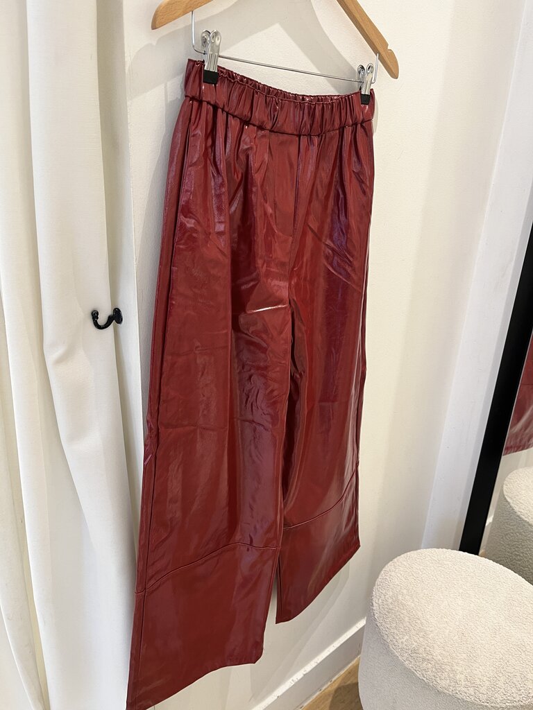 Studio Clique Shiny pants wine