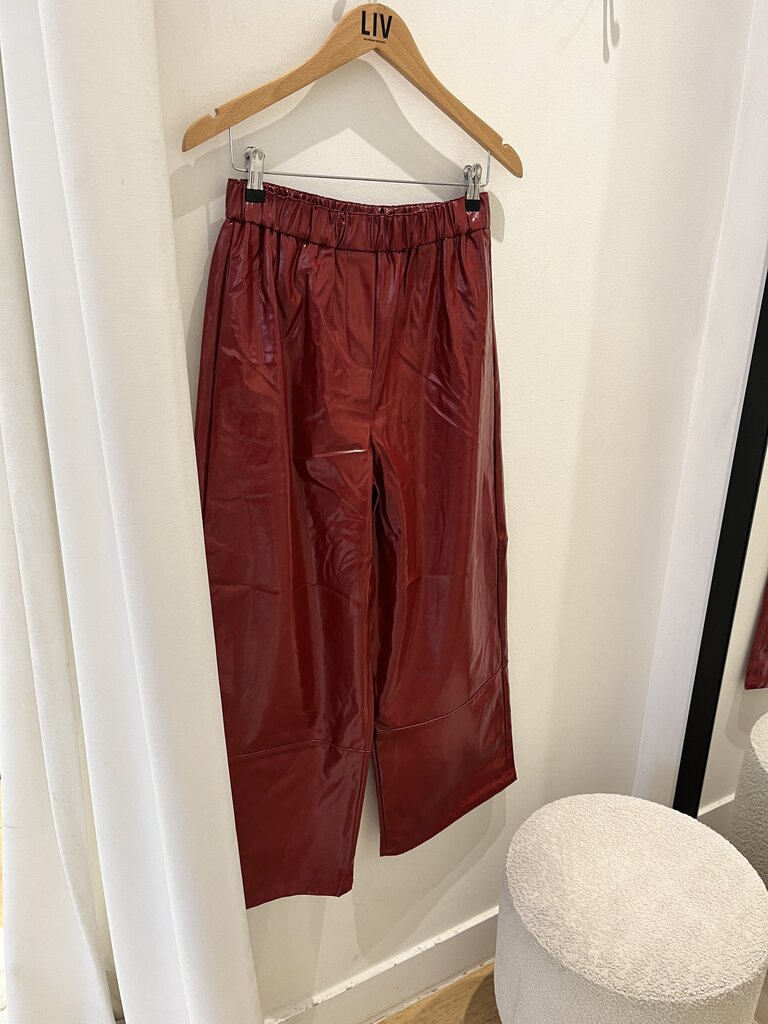Studio Clique Shiny pants wine