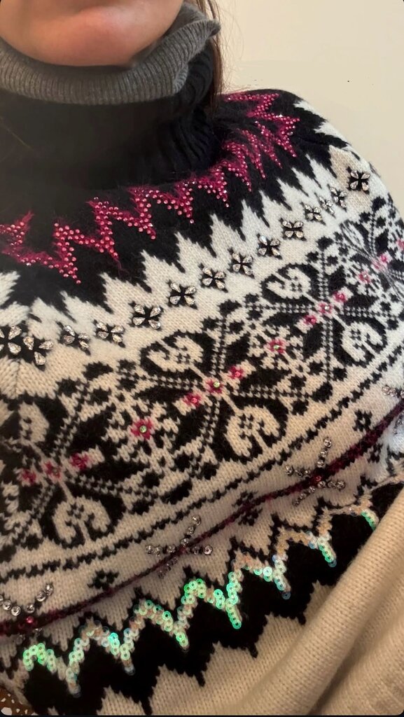 semi couture Ski sweater fuxia