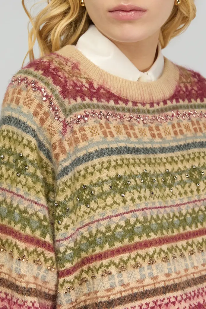 semi couture Ski sweater kakhi