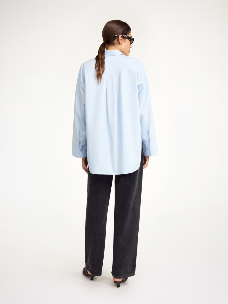 Malene Birger Crispy cotton shirt light blue