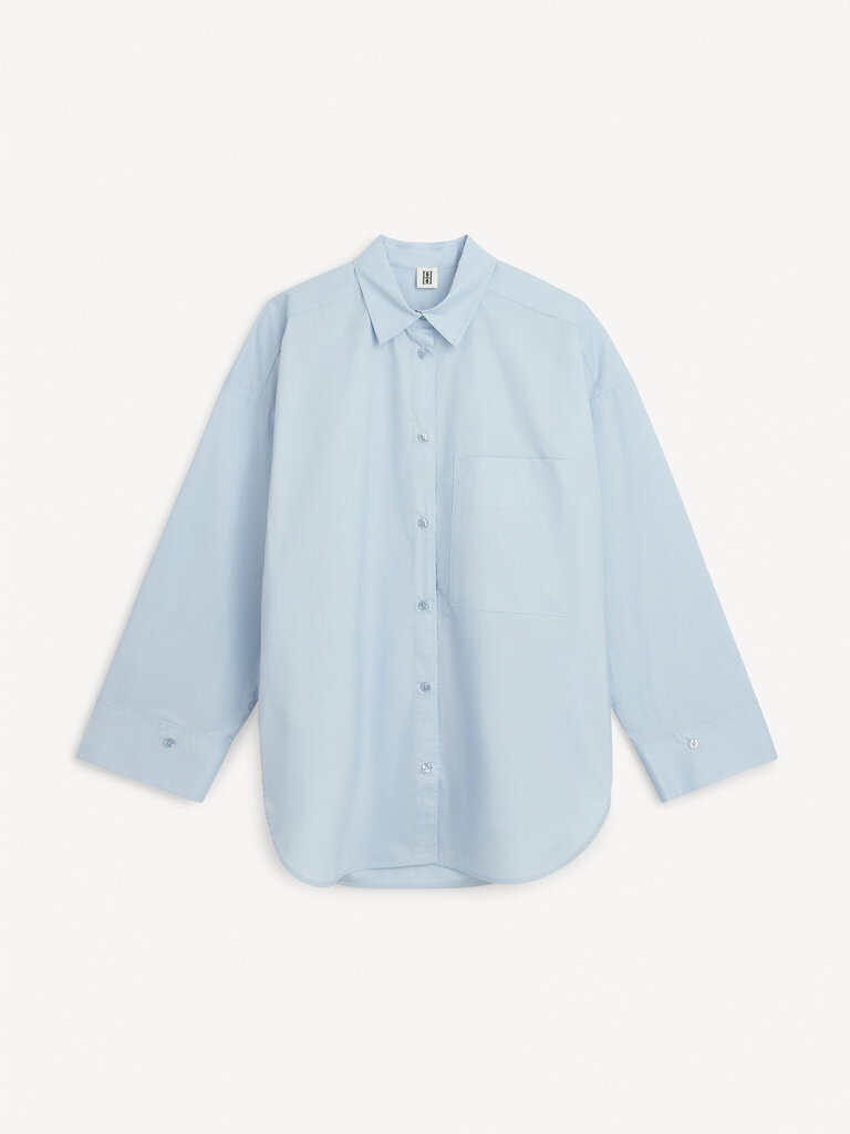 Malene Birger Crispy cotton shirt light blue