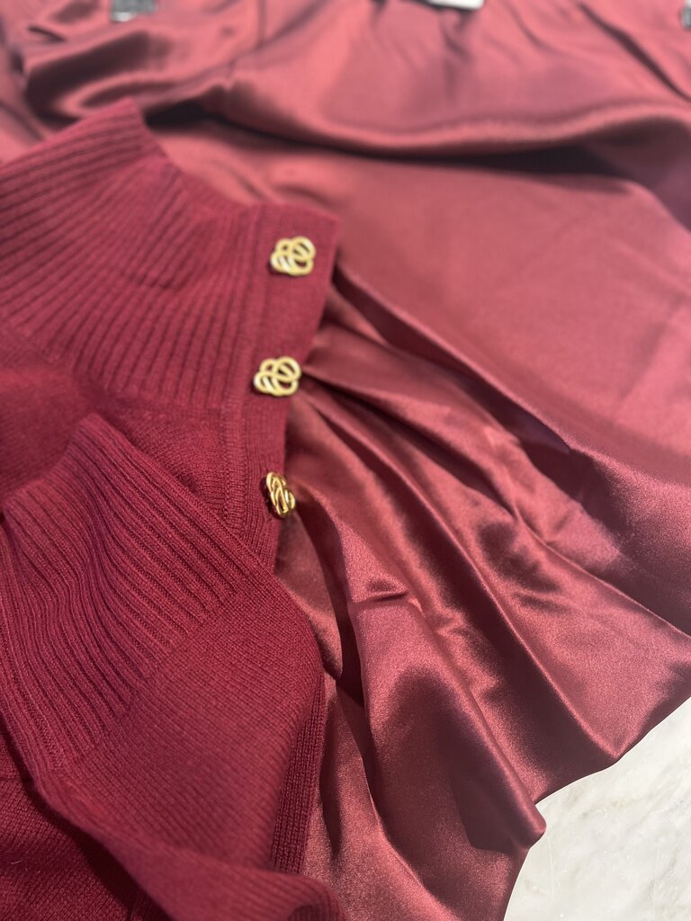 Malene Birger Burgundy flowy skirt