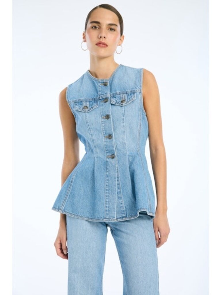 Rotate Flared denim top