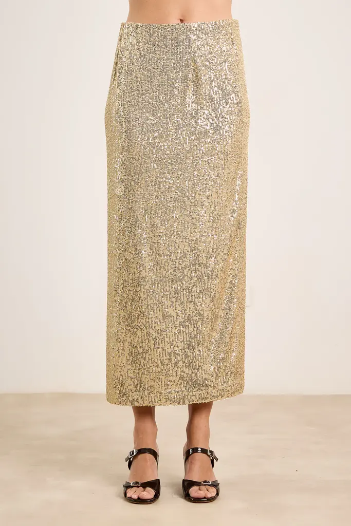 Studio Clique Gold sequin skirt