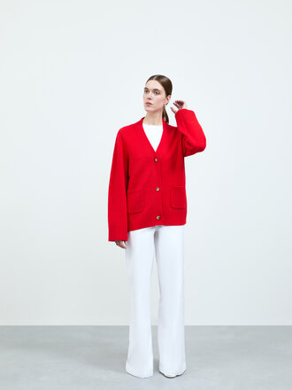Rhune Linn Cardigan Red