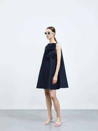 Rhune Barbara dress flower cotton navy