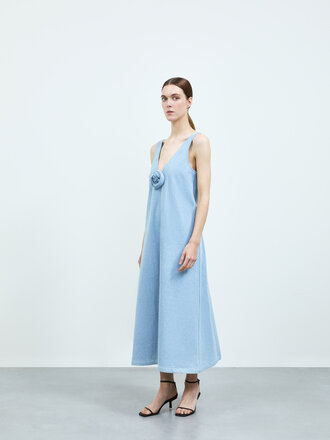 Rhune Aurelia Dress Cotton Light Blue