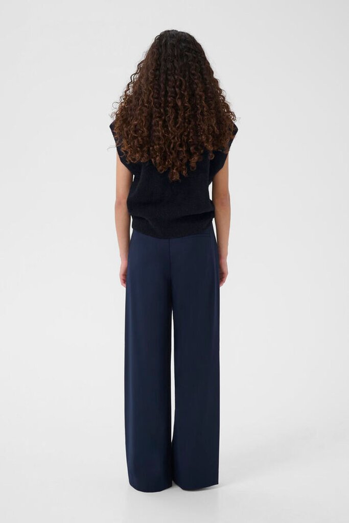 Navy sleeveless turtleneck