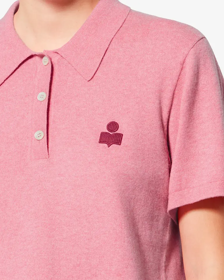 Bubblegum knit polo