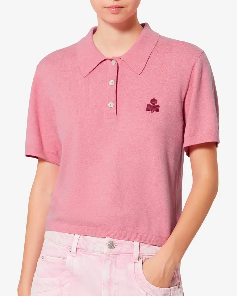 Bubblegum knit polo
