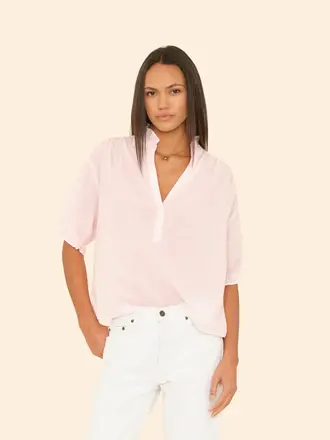 Xirena Frill shirt pale rose
