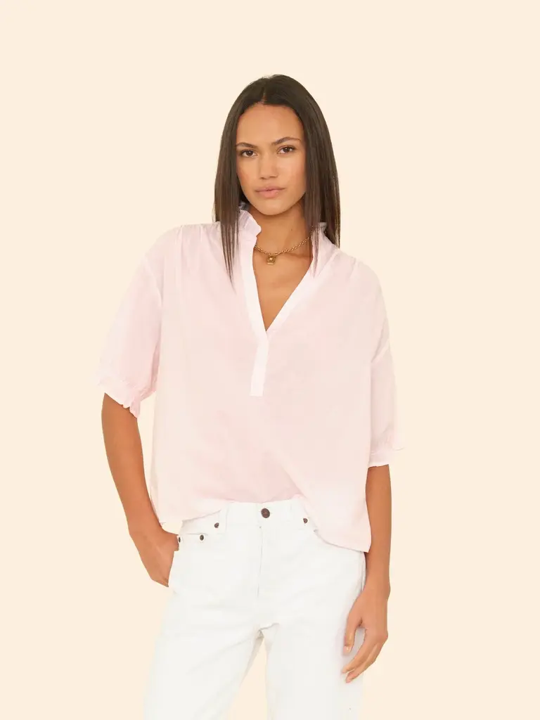 Xirena Frill shirt pale rose