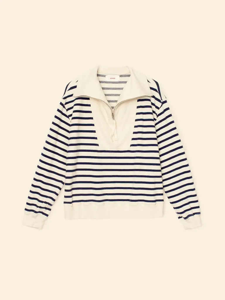 Xirena Striped sweatshirt navy/ecru