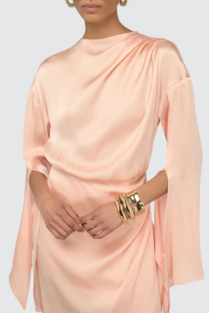 Semicouture Silky salmon dress