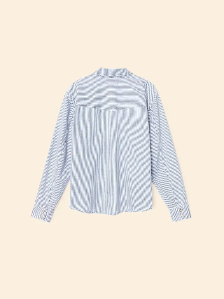 Xirena Striped blue & white shirt