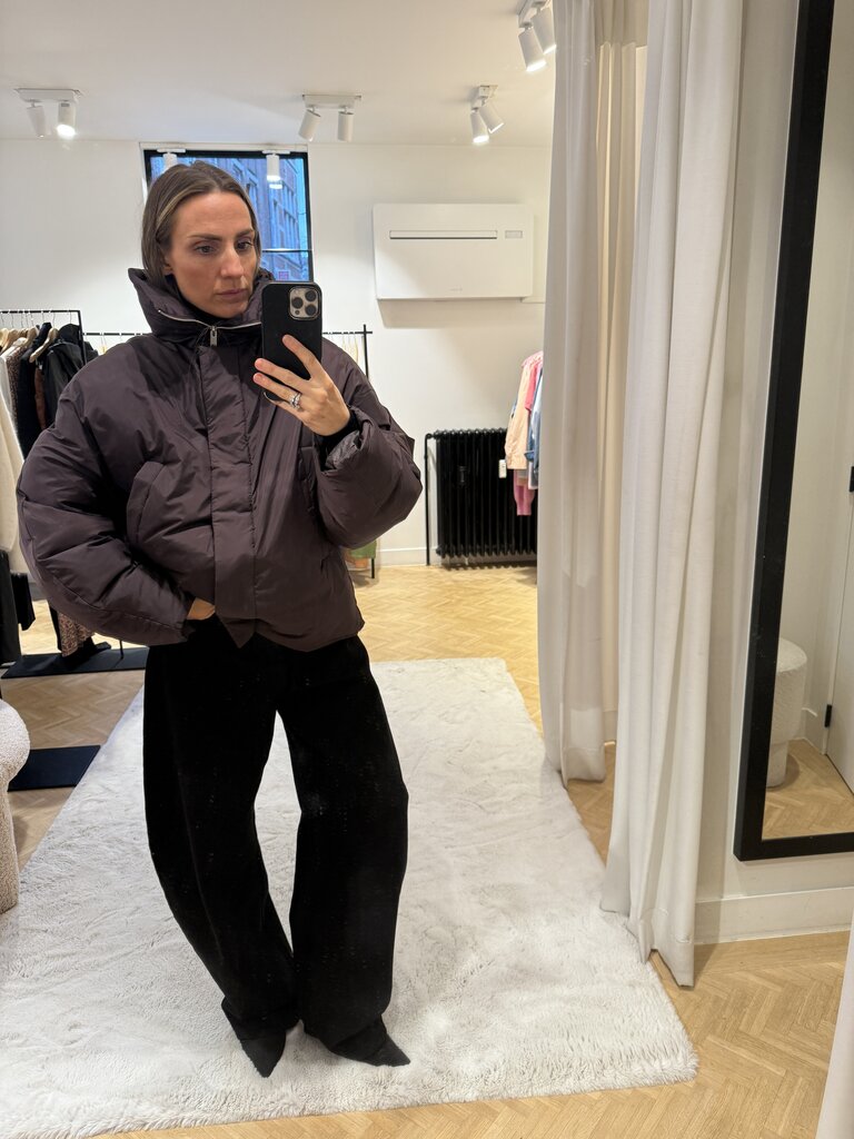 One and other Dark burgundy down jacket