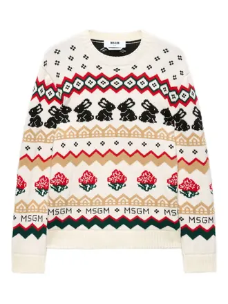 MSGM Bunny Christmas sweater