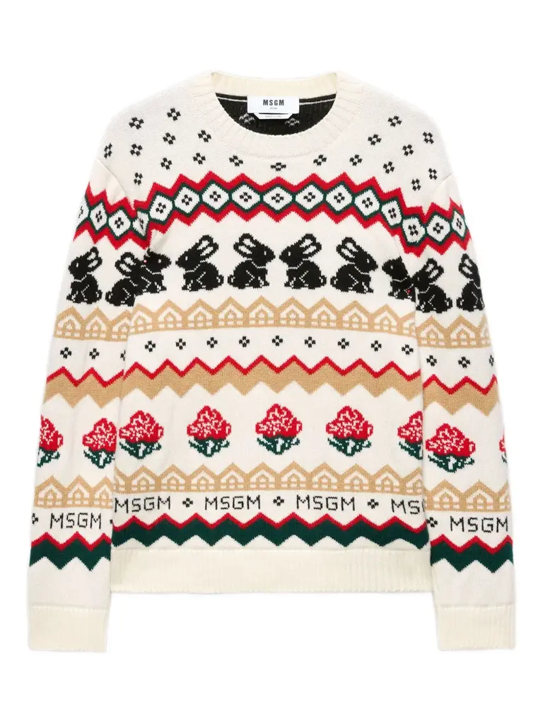 MSGM Bunny Christmas sweater