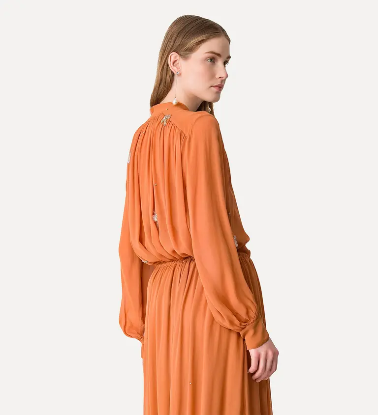 Rust embellished blouse