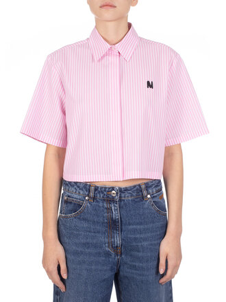 MSGM Cropped shirt pink