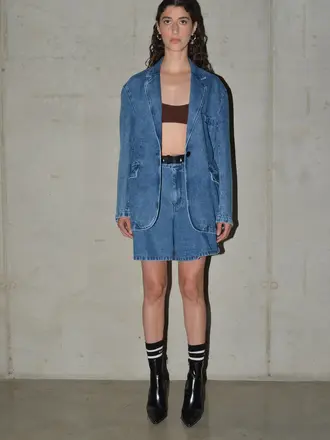 Collectors Club Oversized denim blazer