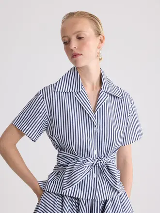 Patou Striped knotted shirt
