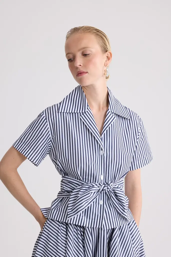 Patou Striped knotted shirt